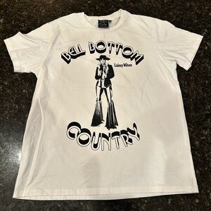 NEW Lainey Wilson Bell Bottom Country Graphic Tee - White